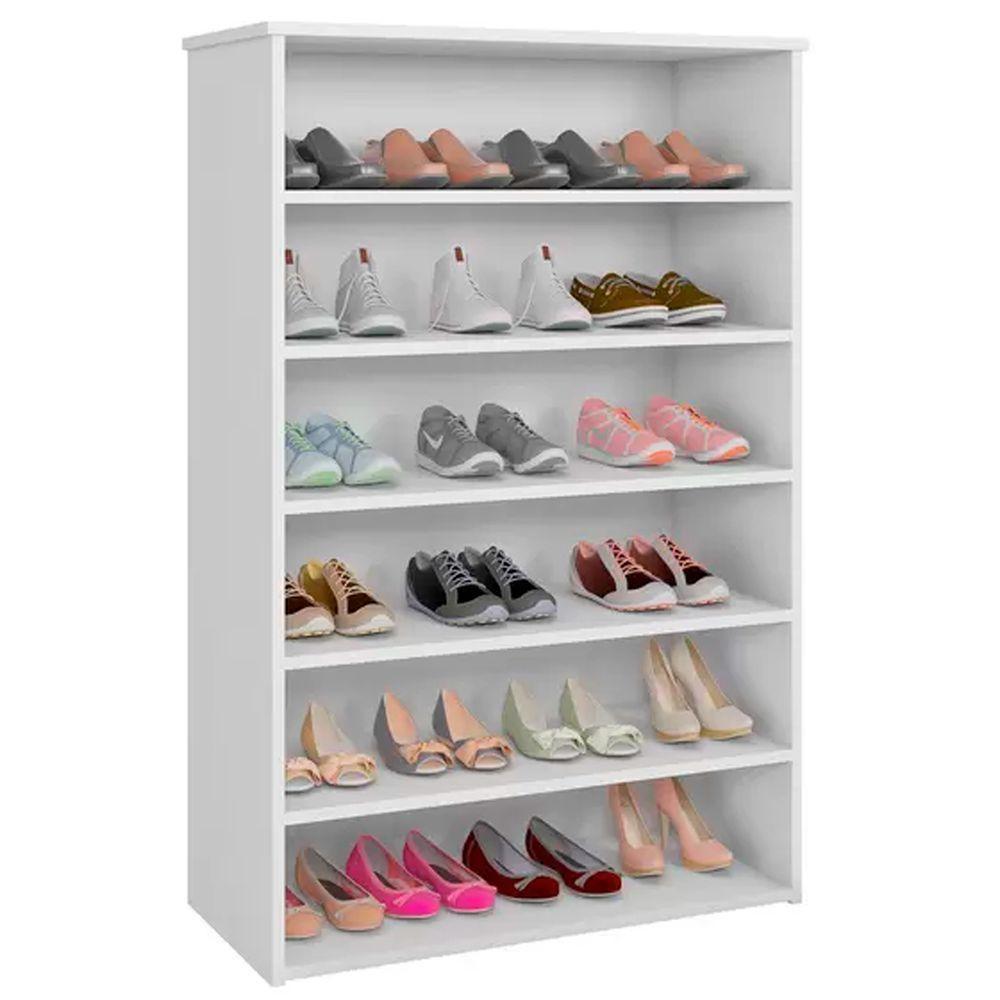 Sapateira Para Quarto 5 Prateleiras Lais Ajl Móveis Branco - 1