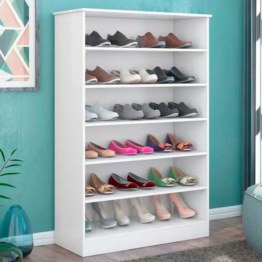 Sapateira Para Quarto 5 Prateleiras Lais Ajl Móveis Branco - 2