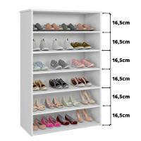 Sapateira Para Quarto 5 Prateleiras Lais Ajl Móveis Branco - 4