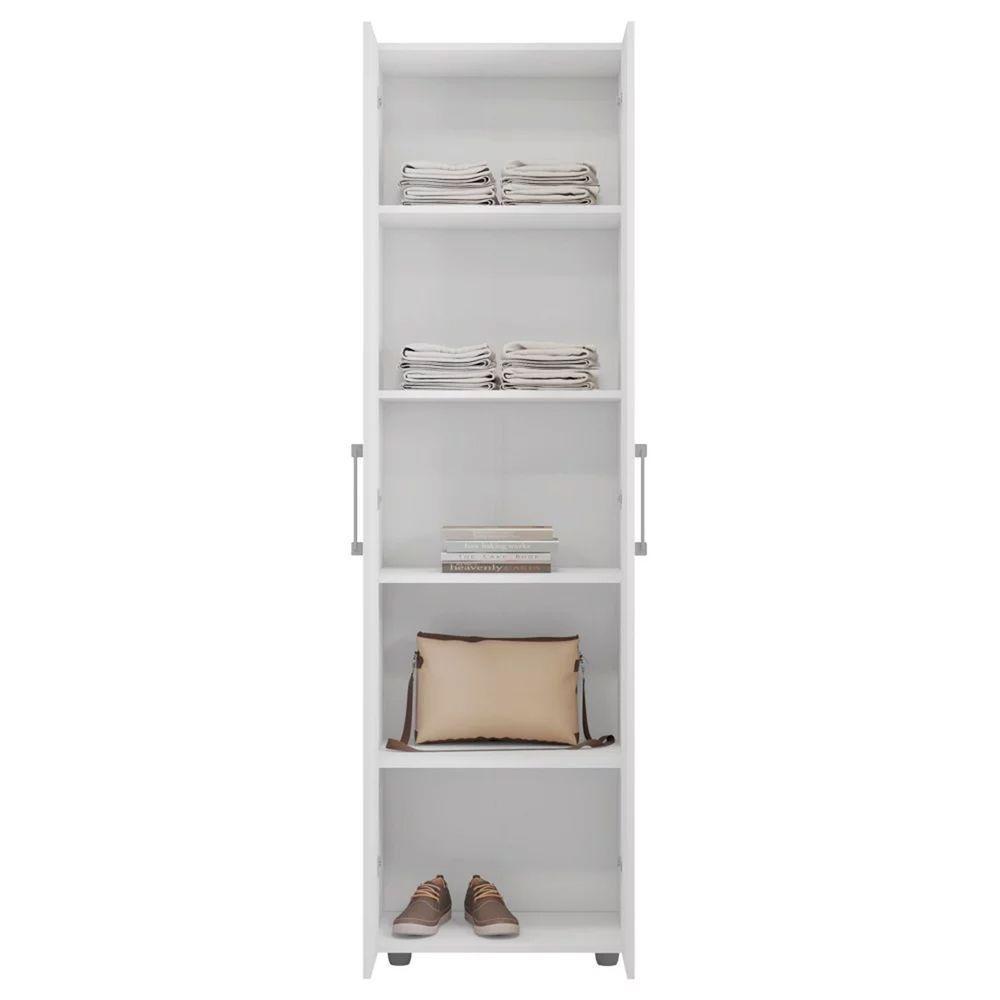 Multiuso 2 Portas 4 Prateleiras Breatriz 190cm Ajl Móveis Branco - 2