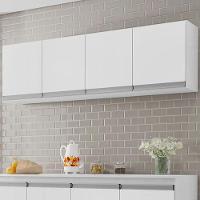 Armario Aéreo Geladeira 150cm Andréia 2 Portas Ajl Móveis Branco - 2