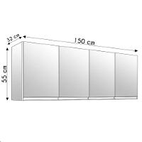 Armario Aéreo Geladeira 150cm Andréia 2 Portas Ajl Móveis Branco - 3