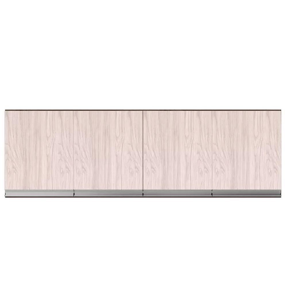 Armario Aéreo Geladeira 150cm Andréia 2 Portas Ajl Móveis Castanho Avelã - 1