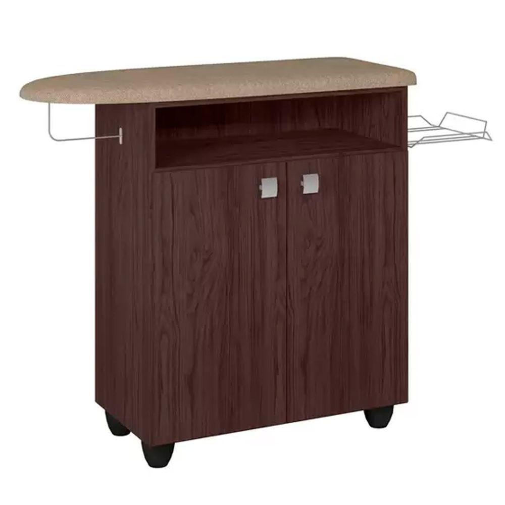 Tabua De Passar Roupa Bianca Gabinete Multiuso Ajl Móveis Castanho - 3