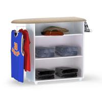 Tabua De Passar Roupa Bianca Gabinete Multiuso Ajl Móveis Castanho - 6