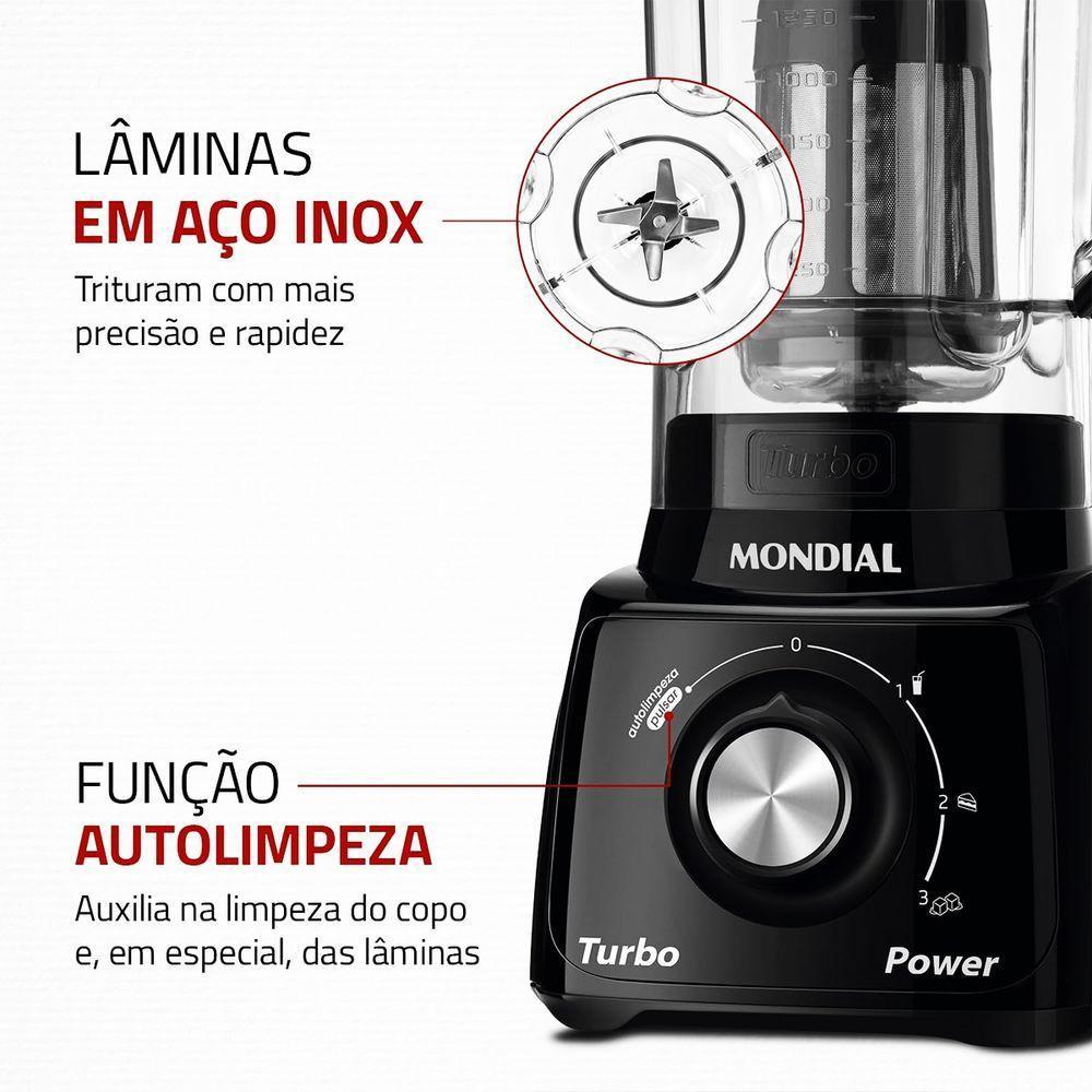 Liquidificador Turbo Power Mondial 550W L-99 FB 110V - 4