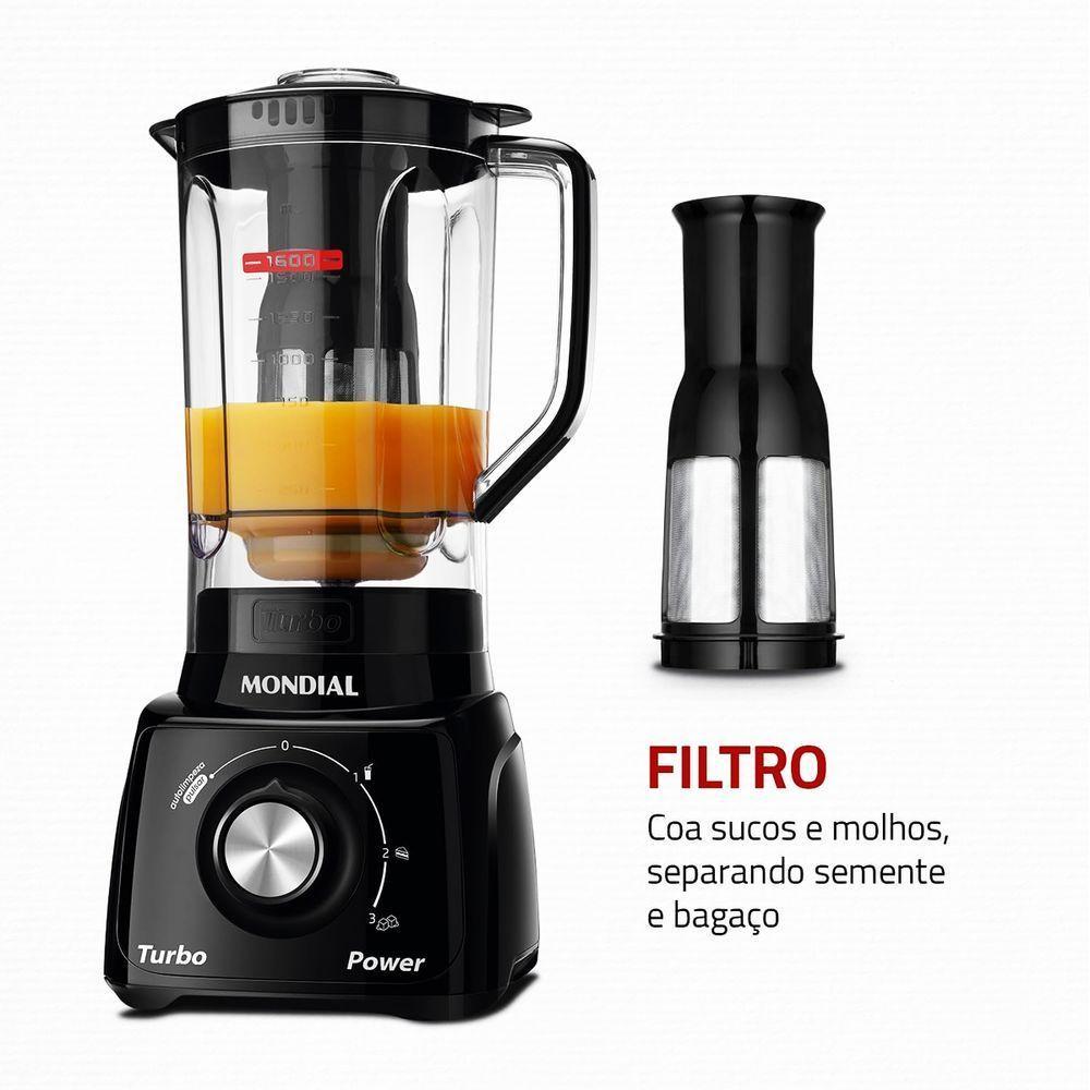 Liquidificador Turbo Power Mondial 550W L-99 FB 110V - 9