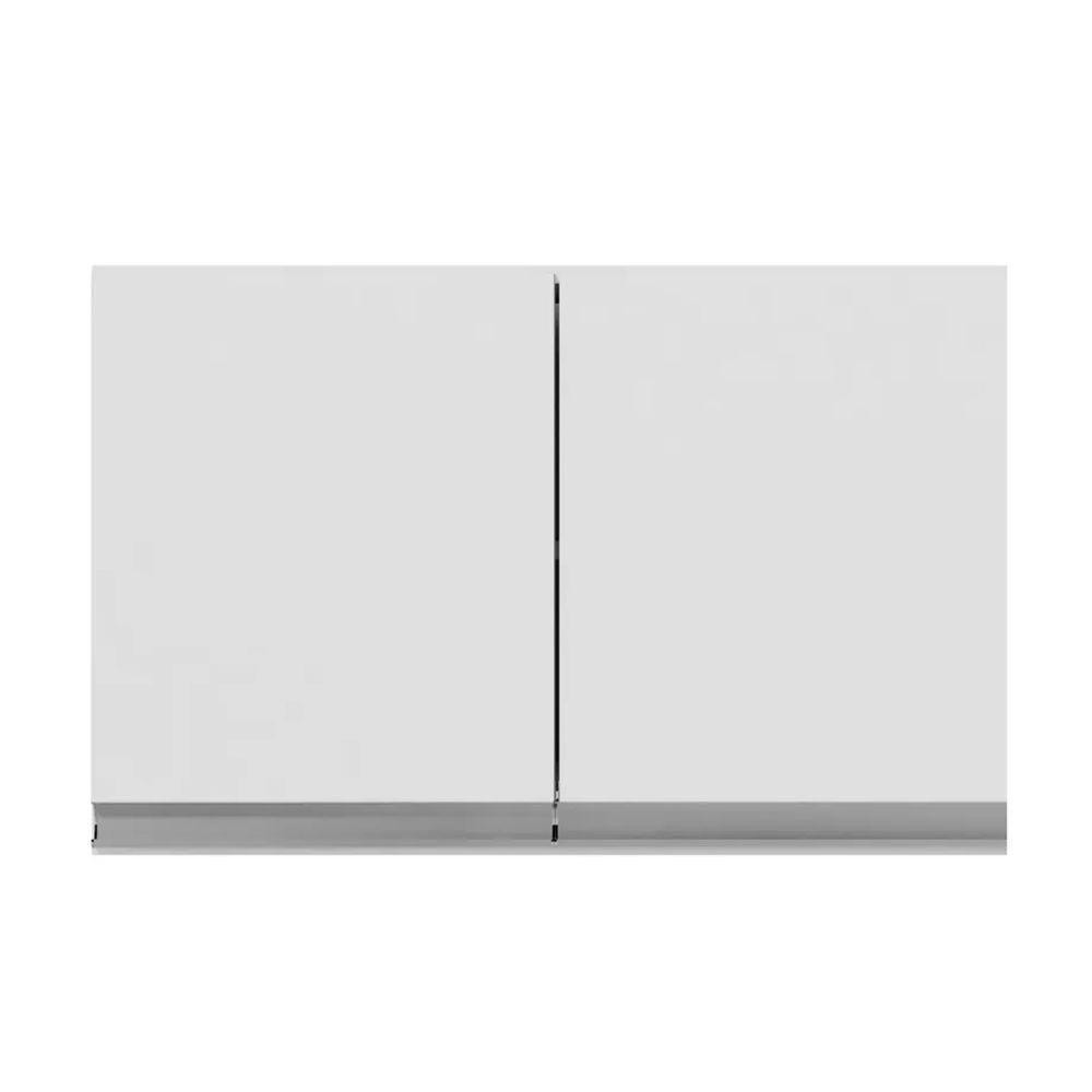 Armario Aéreo Geladeira 80cm Andréia 2 Portas Ajl Móveis Branco - 1