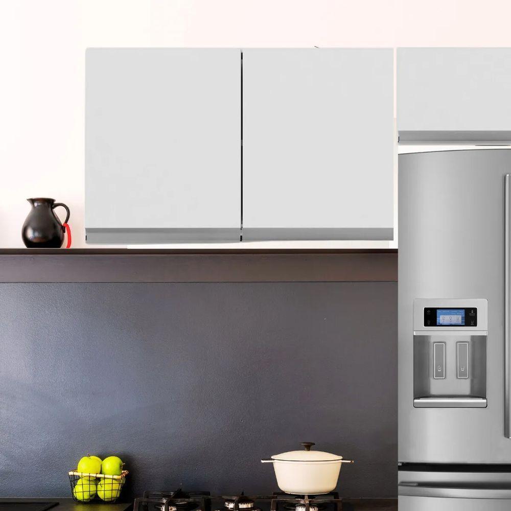 Armario Aéreo Geladeira 80cm Andréia 2 Portas Ajl Móveis Branco - 2