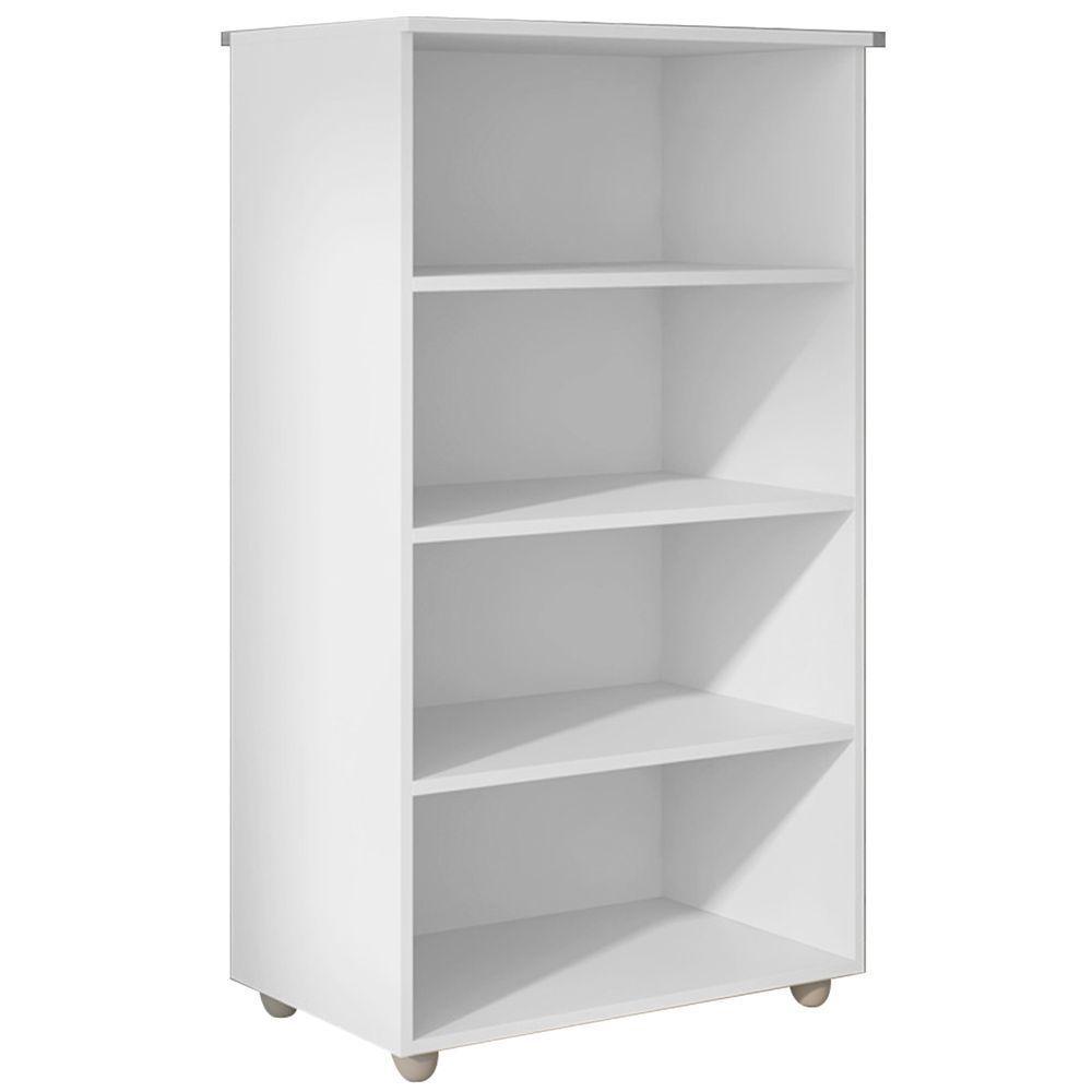 Multiuso 2 Portas 3 Prateleiras Rosana 110cm Ajl Móveis Branco - 2