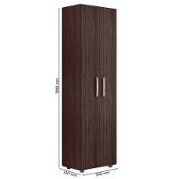Multiuso 2 Portas 4 Prateleiras Breatriz 190cm Ajl Móveis Castanho - 4