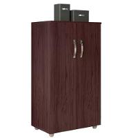 Multiuso 2 Portas 3 Prateleiras Rosana 110cm Ajl Móveis Castanho - 1