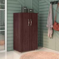 Multiuso 2 Portas 3 Prateleiras Rosana 110cm Ajl Móveis Castanho - 3