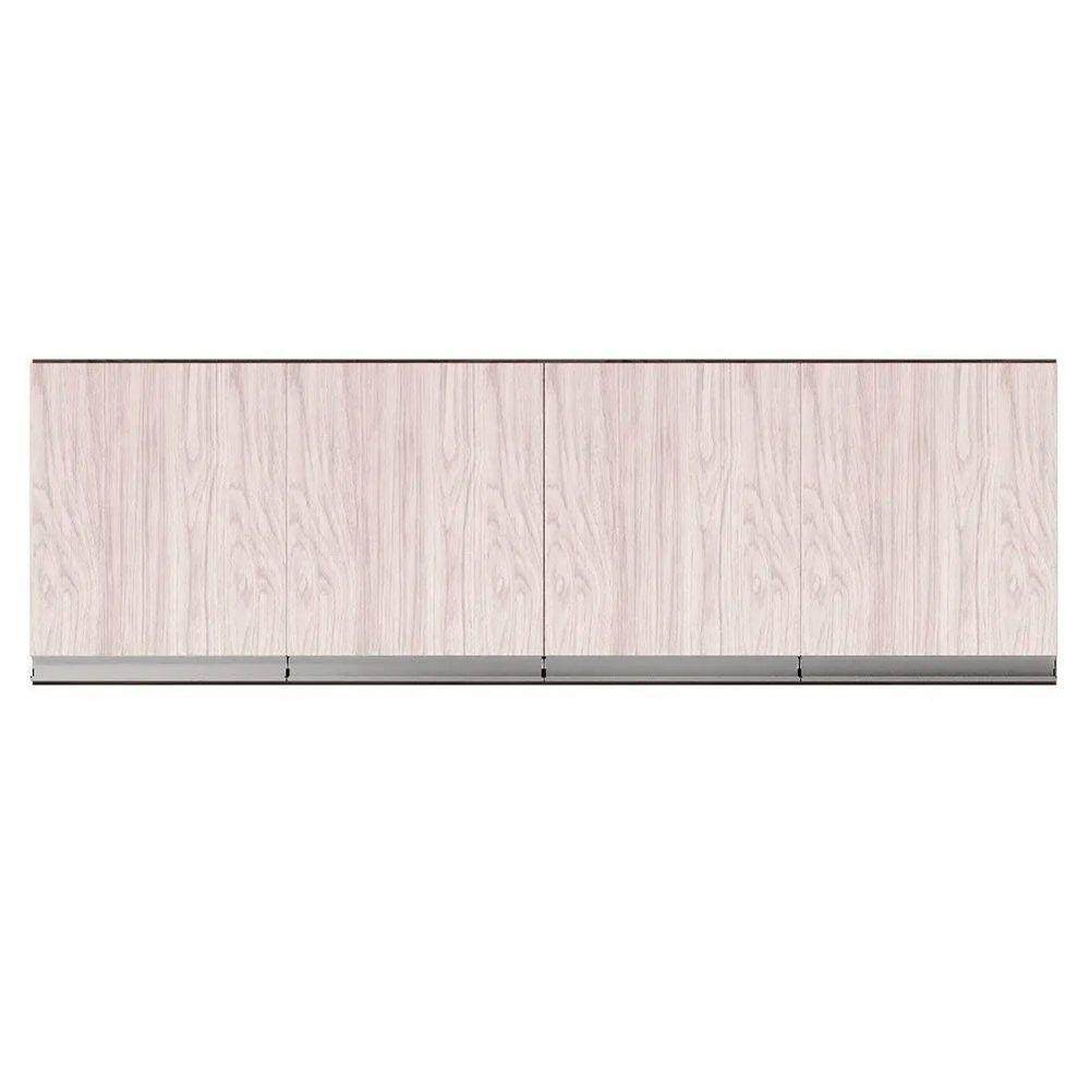 Armario Aéreo Geladeira 160cm Andréia 2 Portas Ajl Móveis Castanho Avelã - 1