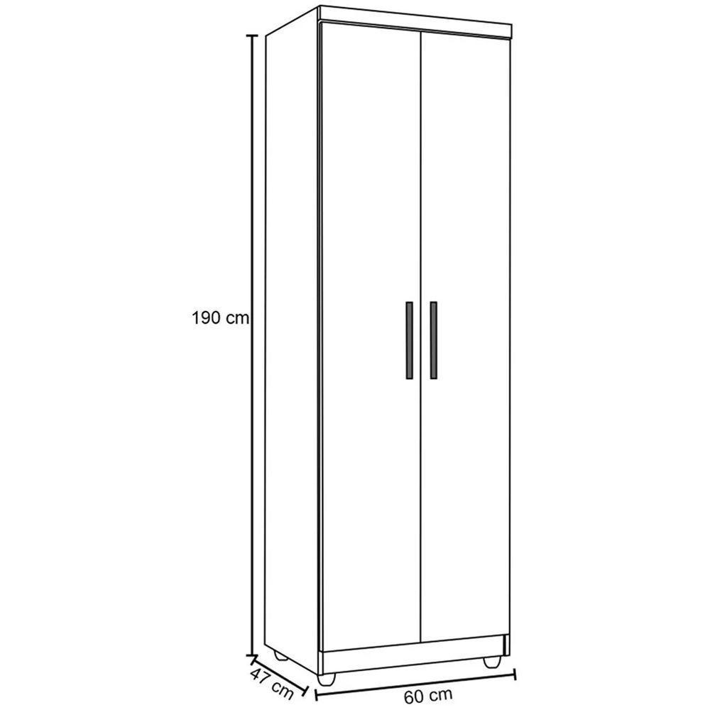 Multiuso 2 Portas Sabrina 190cm 1088 Ajl Móveis - 4