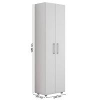 Multiuso 2 Portas 4 Prateleiras Breatriz 190cm Ajl Móveis Preto - 7