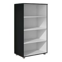 Multiuso 2 Portas 3 Prateleiras Rosana 110cm Ajl Móveis Preto - 3