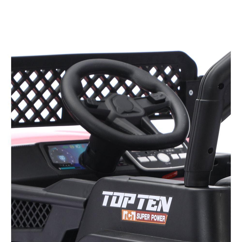 Jipe Elétrico Infantil Bang Toys N6 Com Controle Remoto Rosa 12v - 6