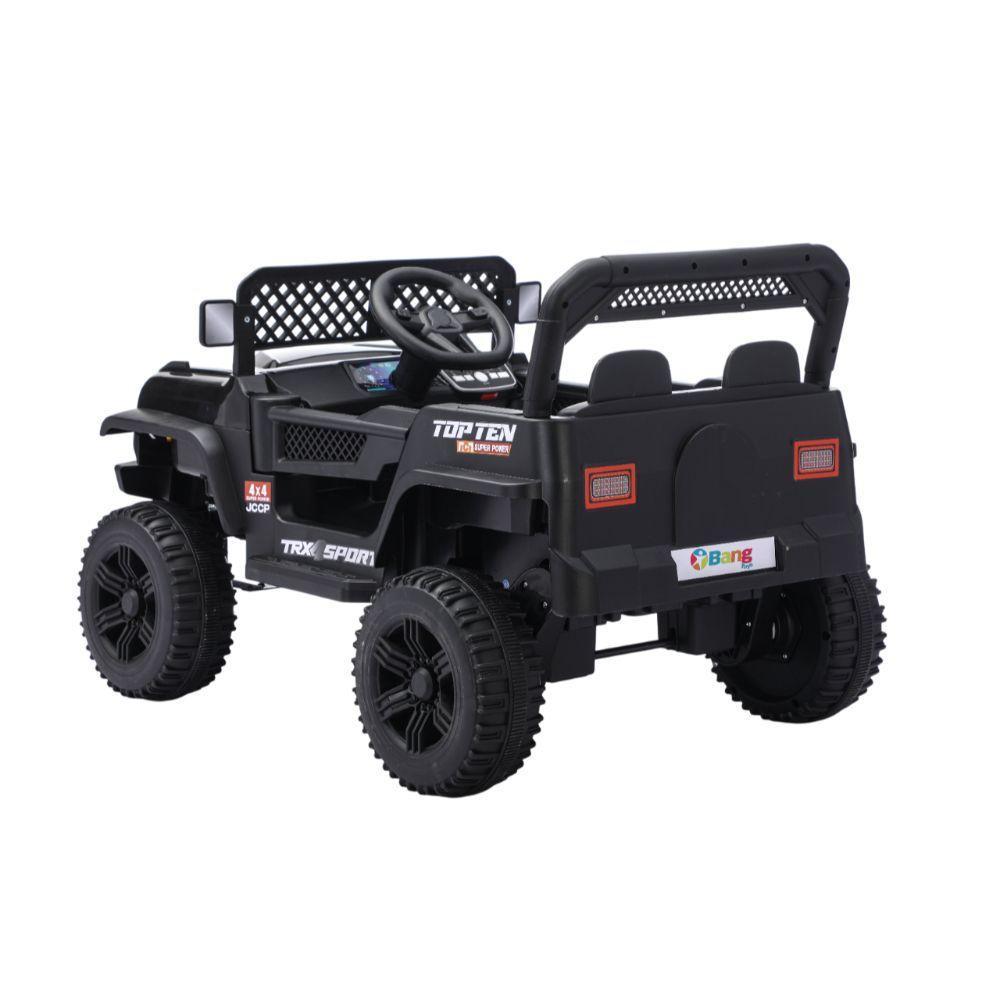 Jipe Elétrico Infantil Bang Toys N6 Com Controle Remoto Preto 12v - 3