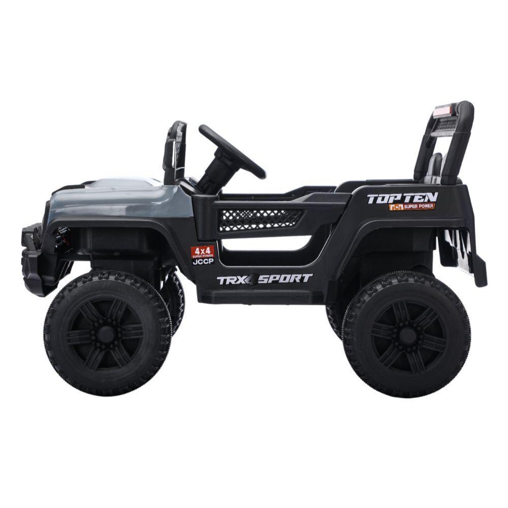 Jipe Elétrico Infantil Bang Toys N6 Com Controle Remoto Cinza 12v - 3