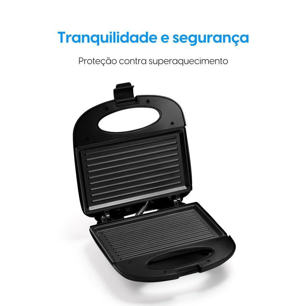 Sanduicheira Break Time - 2 em 1 Proteção Contra Superaquecimento 800W 110V - 5