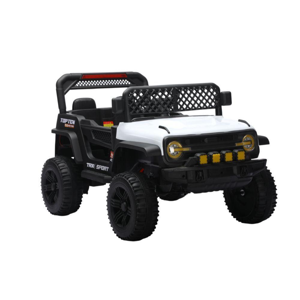 Jipe Elétrico Infantil Bang Toys N6 Com Controle Remoto Branco 12v - 2