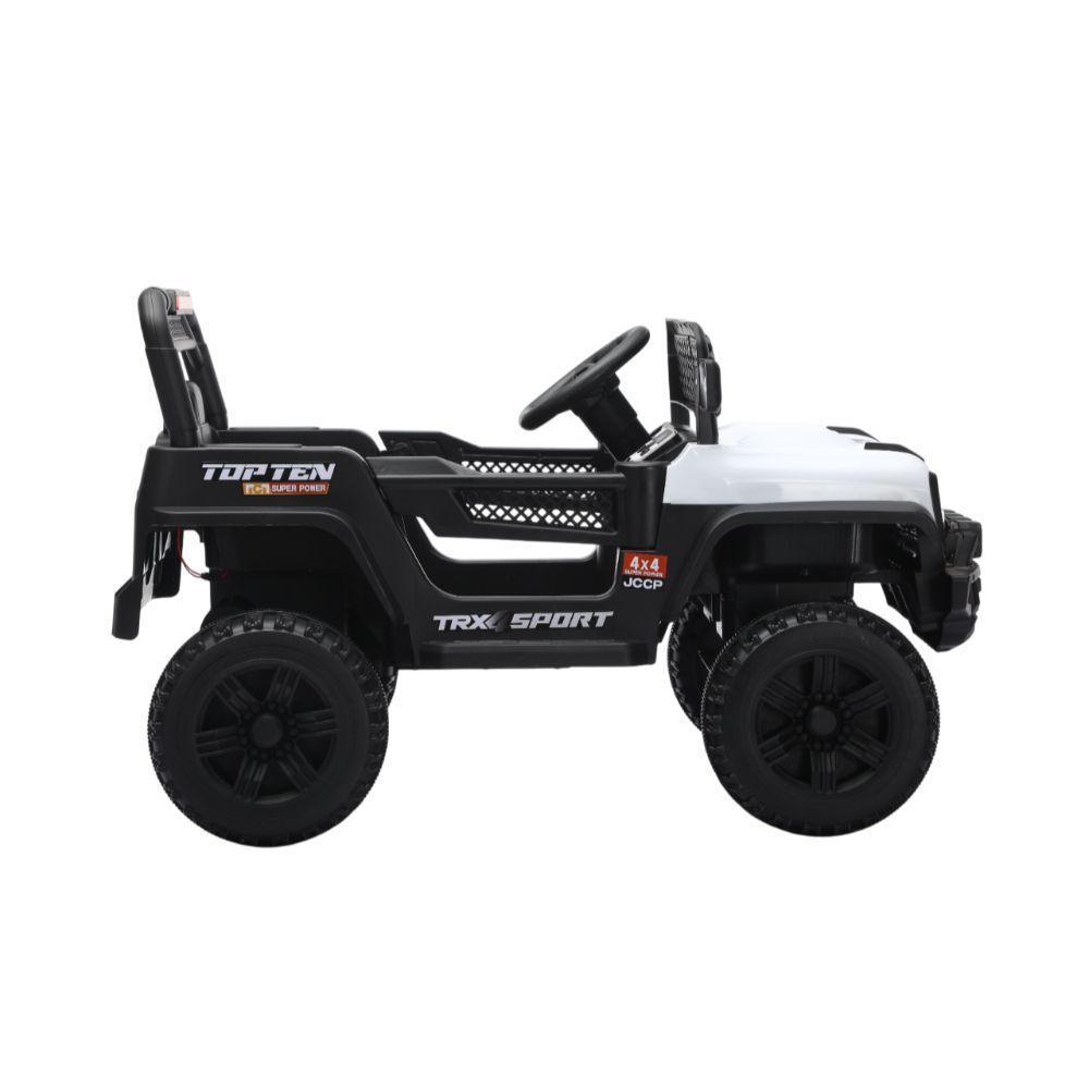 Jipe Elétrico Infantil Bang Toys N6 Com Controle Remoto Branco 12v - 3