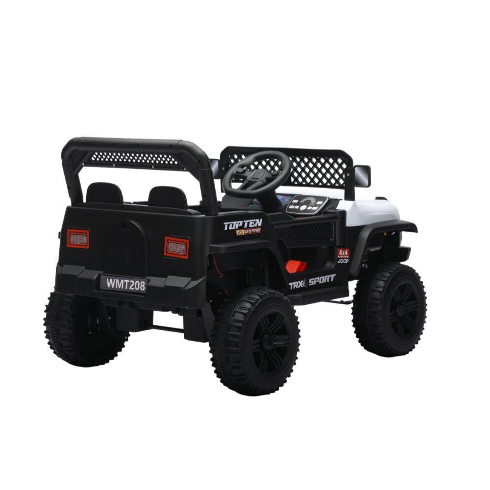 Jipe Elétrico Infantil Bang Toys N6 Com Controle Remoto Branco 12v - 4