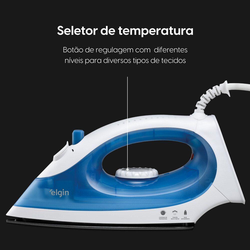 Ferro de Passar Iron Press 2 em 1 - Compacto Base Antiaderente Salva Botões 110V - 3