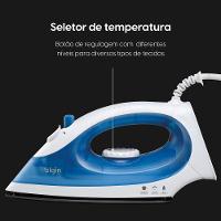 Ferro de Passar Iron Press 2 em 1 - Compacto Base Antiaderente Salva Botões 110V - 3