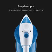 Ferro de Passar Iron Press 2 em 1 - Compacto Base Antiaderente Salva Botões 110V - 5