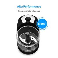 Mini Processador Turbo Express Preto - 5 em 1 400ML 150W 110V - 2