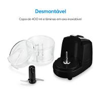 Mini Processador Turbo Express Preto - 5 em 1 400ML 150W 110V - 5