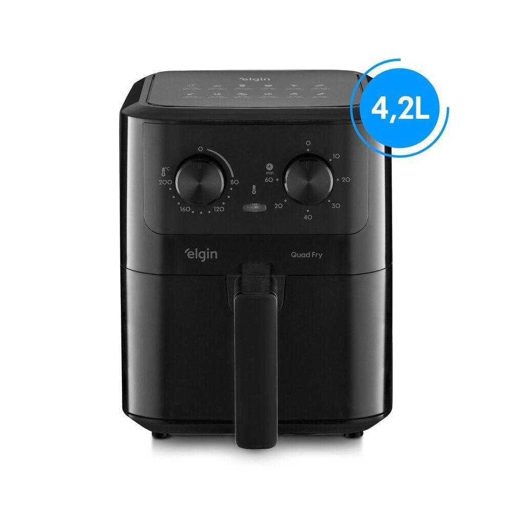 Fritadeira Air Fryer Quad Fry 1.400W 4,2L Preta Com Tecnologia Air Circuit 360° 220V - 1