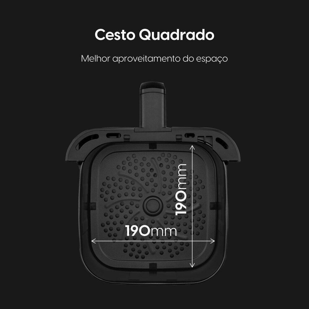 Fritadeira Air Fryer Quad Fry 1.400W 4,2L Preta Com Tecnologia Air Circuit 360° 220V - 4