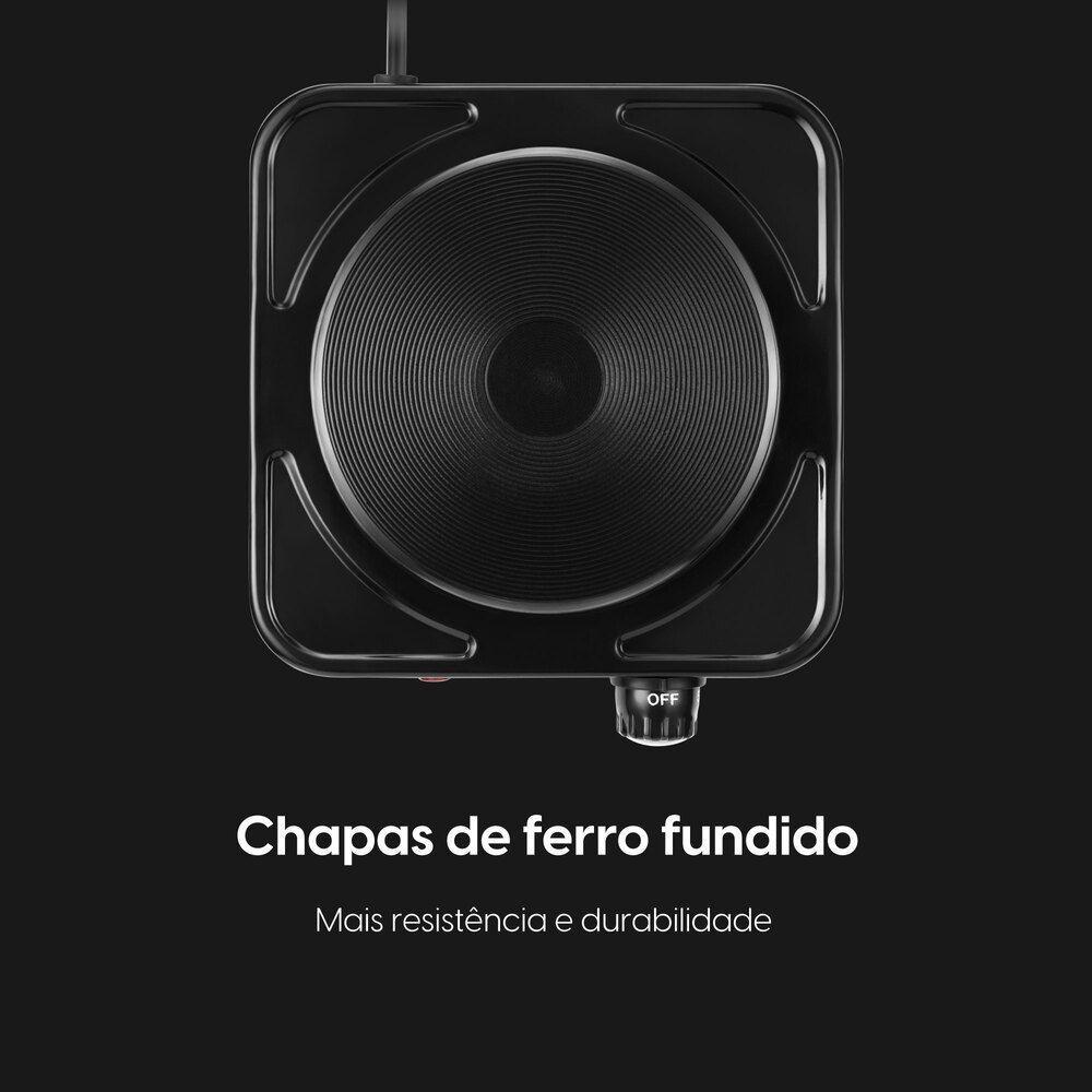 Fogão Elétrico Cooktop 1 Boca - Controle de Temperatura Termostato de Segurança 1.000W 110V - 5