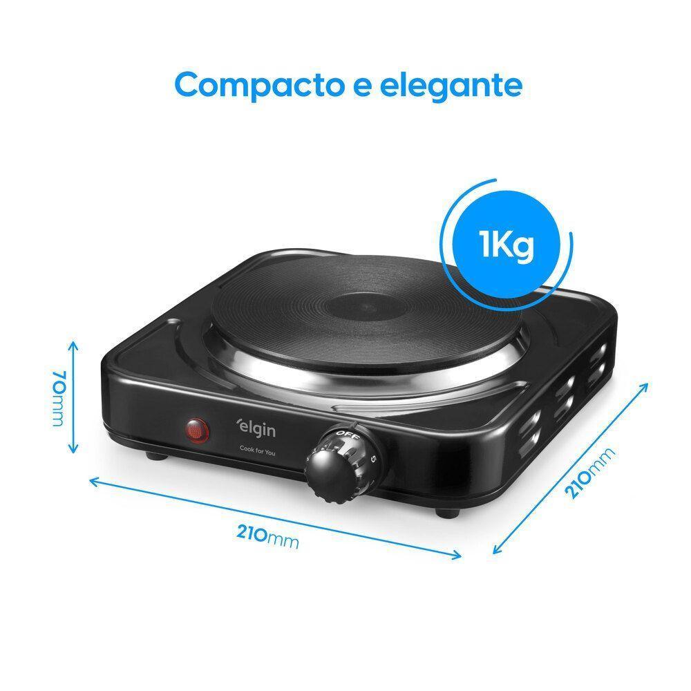 Fogão Elétrico Cooktop 1 Boca - Controle de Temperatura Termostato de Segurança 1.000W 110V - 6