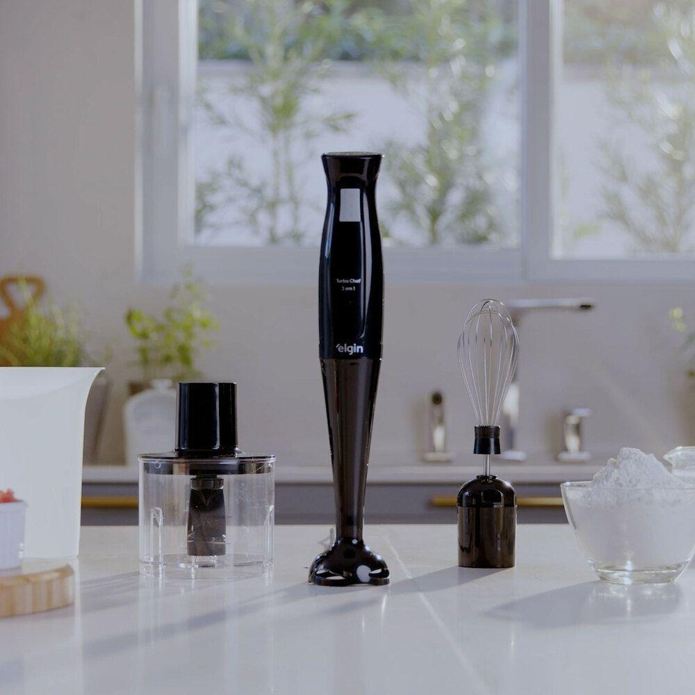 Mixer Turbo Chef 3 em 1 Preto - Mistura, Tritura e Bate 200W 110V - 6
