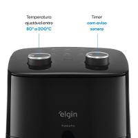 Fritadeira Air Fryer Pratica Fry 3,7 Litros 1.400W Preta Cuba Quadrada e Grelha Removível 110V - 5