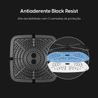 Fritadeira Air Fryer Pratica Fry 3,7 Litros 1.400W Preta Cuba Quadrada e Grelha Removível 110V - 6