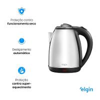 Chaleira Inox 2L - Jarra Sem Fio Desligamento Automático 1.500W 220V