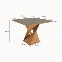 Conjunto Sala De Jantar Luna Kappesberg 4 Cadeiras Veludo Titanio - 5