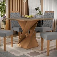 Conjunto Sala De Jantar Luna Kappesberg 4 Cadeiras Veludo Titanio - 6