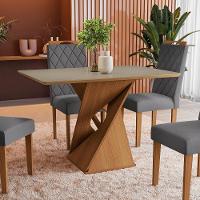 Conjunto Sala De Jantar Luna Kappesberg 4 Cadeiras Veludo Titanio - 6