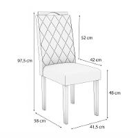 Conjunto Sala De Jantar Verbana Kappesberg 8 Cadeiras Veludo Bege - 3