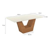 Conjunto Sala De Jantar Verbana Kappesberg 8 Cadeiras Veludo Bege - 5