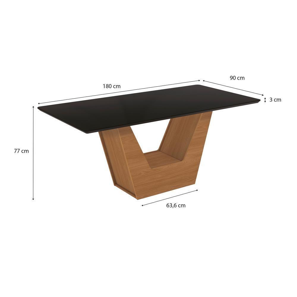 Conjunto Sala De Jantar Verbana Kappesberg 8 Cadeiras Veludo Titanio - 5