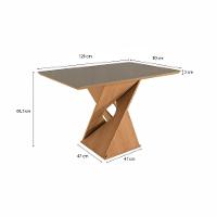 Conjunto Sala De Jantar Luna Kappesberg 4 Cadeiras Veludo Bege - 5