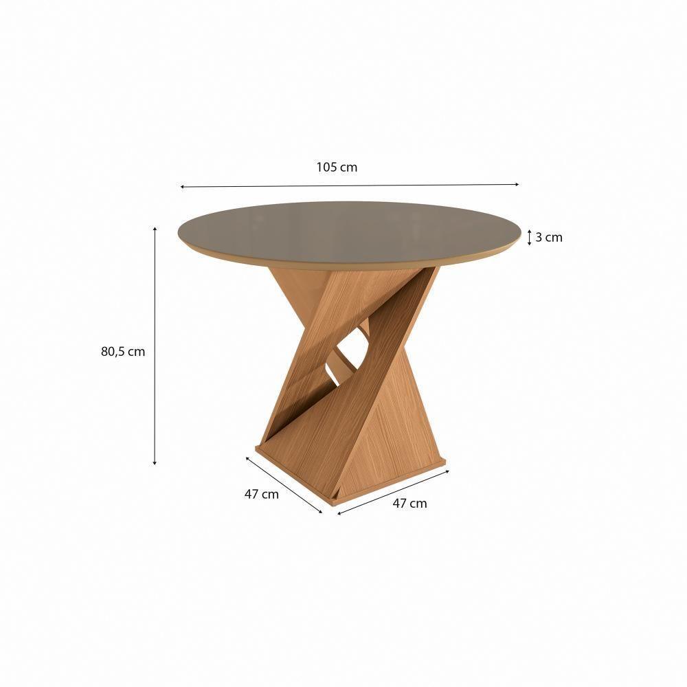Conjunto Sala De Jantar Luna Kappesberg 4 Cadeiras Veludo Titanio - 5