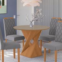 Conjunto Sala De Jantar Luna Kappesberg 4 Cadeiras Veludo Titanio - 6